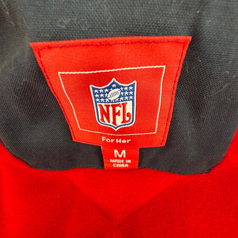 NFL New England Patriots Parka Jacket Women M Navy Blue Rare NWOT Football Cozy - Picture 3 of 13